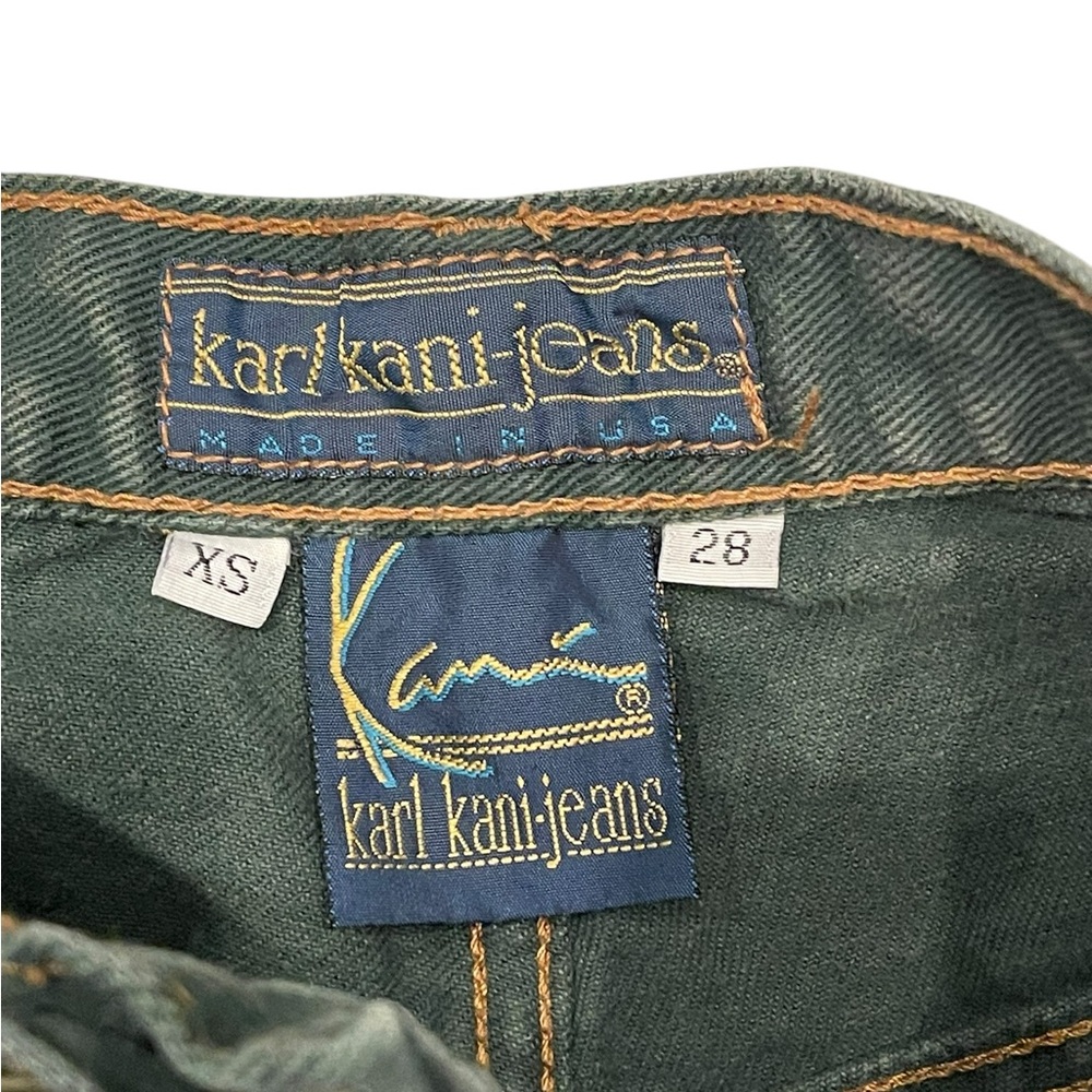 Karl Kami Dark High-Waisted Green 90's Baggy Made In USA Size: XS/28 - Picture 4 of 11